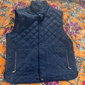 Banana Republic Men's Dark Blue Quilted Vest